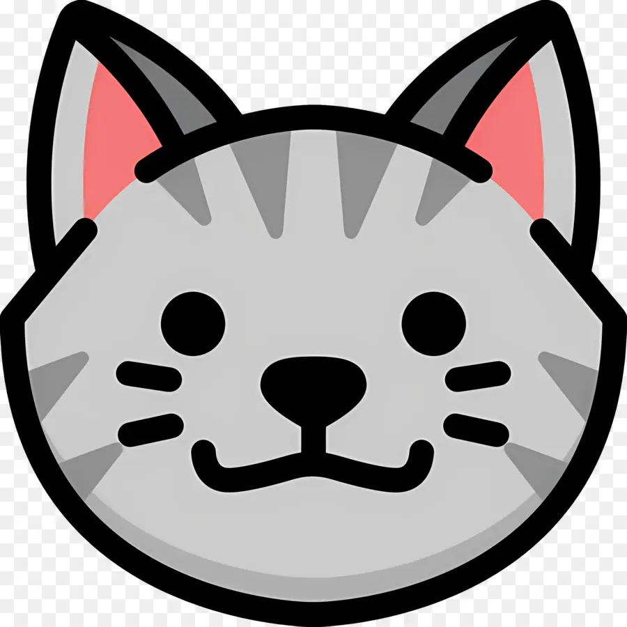 Emoji De Gato，Gato Cinzento PNG