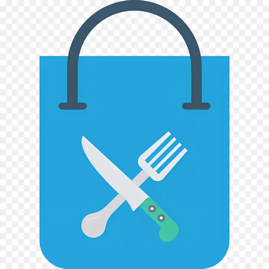 Logotipo Do Restaurante，Sacola De Compras Com Talheres PNG