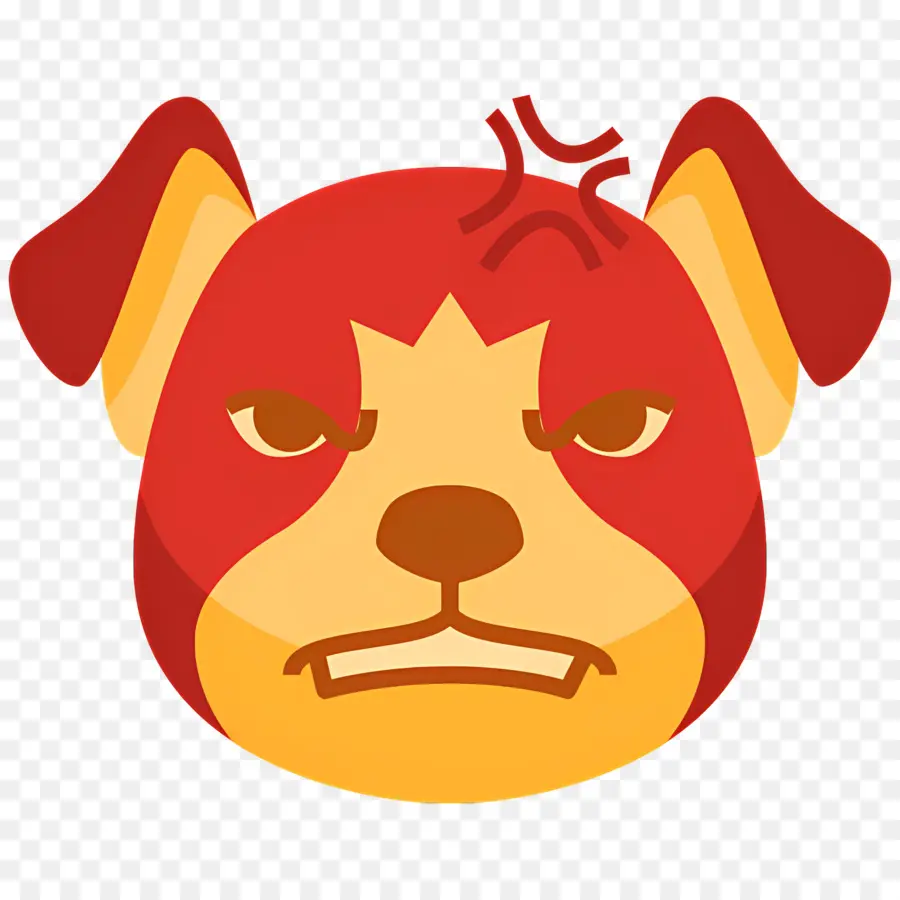 Emoji De Cachorro，Cara De Cachorro Irritado PNG