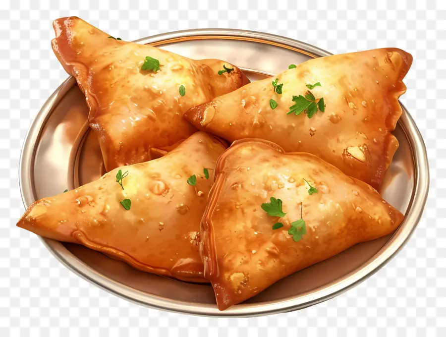 Pão Pakora，Samosas PNG