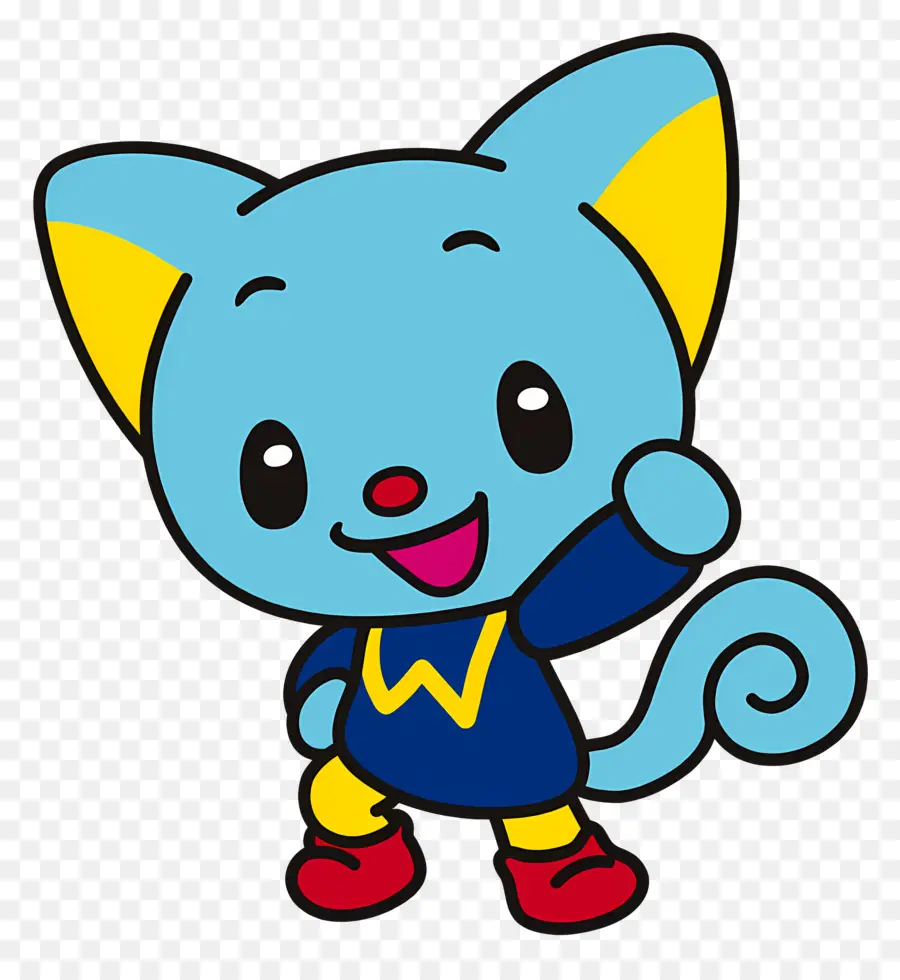 Redemoinho，Gato Azul Dos Desenhos Animados PNG