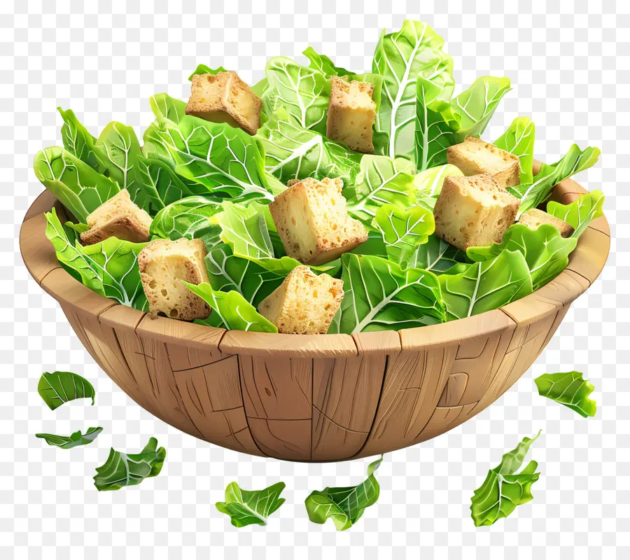 Salada César，Salada Com Croutons PNG