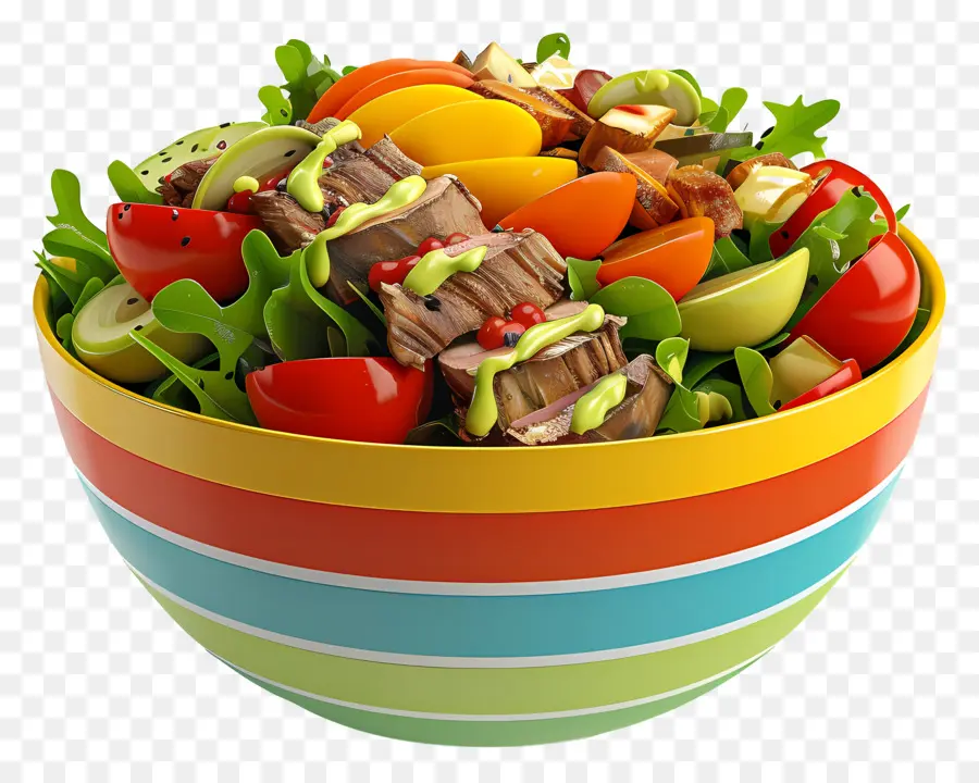 Salada Cobb，Saladeira Colorida PNG