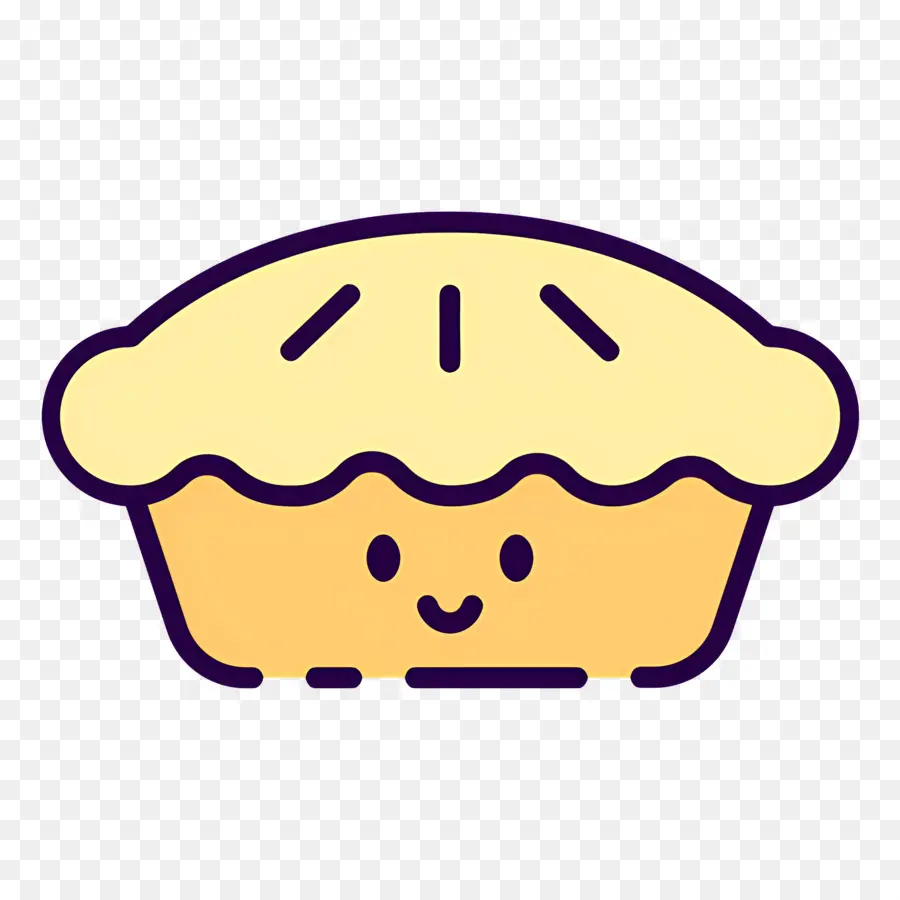 Torta De Ação De Graças，Torta Com Cara PNG