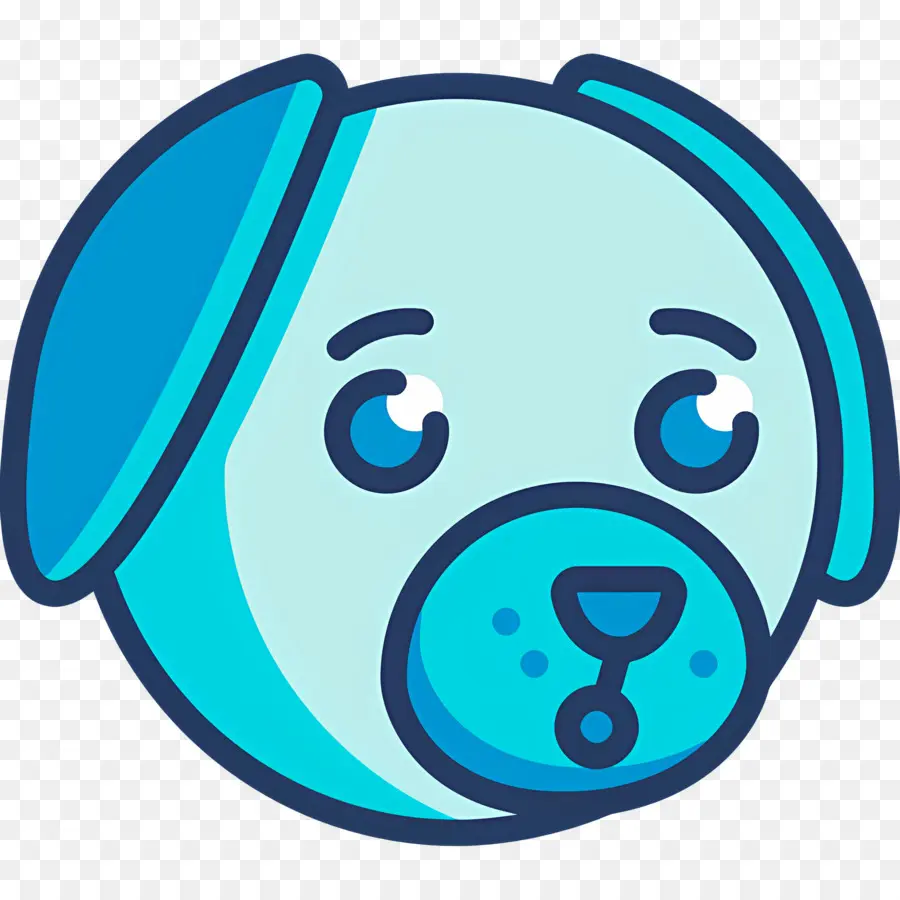 Emoji De Cachorro，Cachorro Azul Dos Desenhos Animados PNG