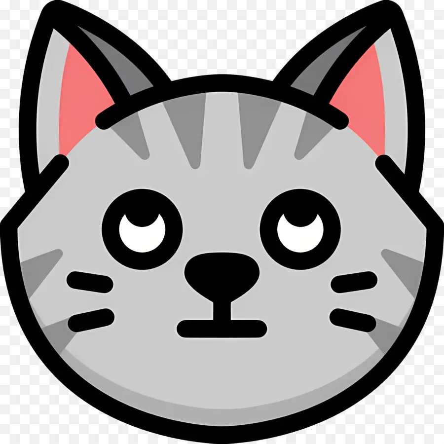 Emoji De Gato，Gato Cinzento PNG