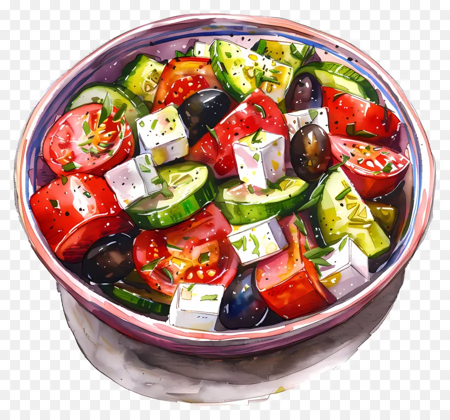 Salada Grega，Tigela De Salada PNG