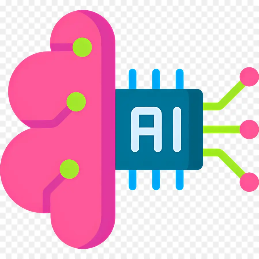 Inteligência Artificial，Chip Ai E Cérebro PNG