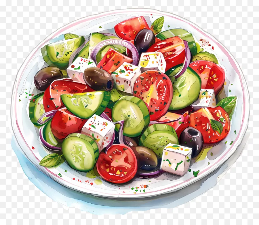 Salada Grega，Tigela De Salada PNG