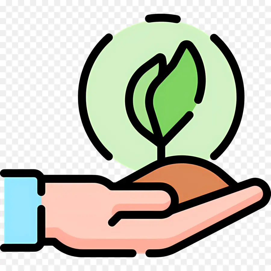 Sustentabilidade，Mão Com Planta PNG