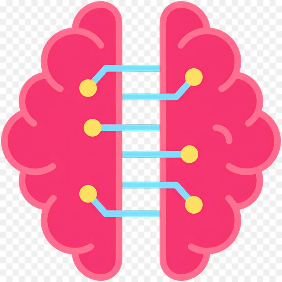 Inteligência Artificial，Cérebro Com Conexões PNG