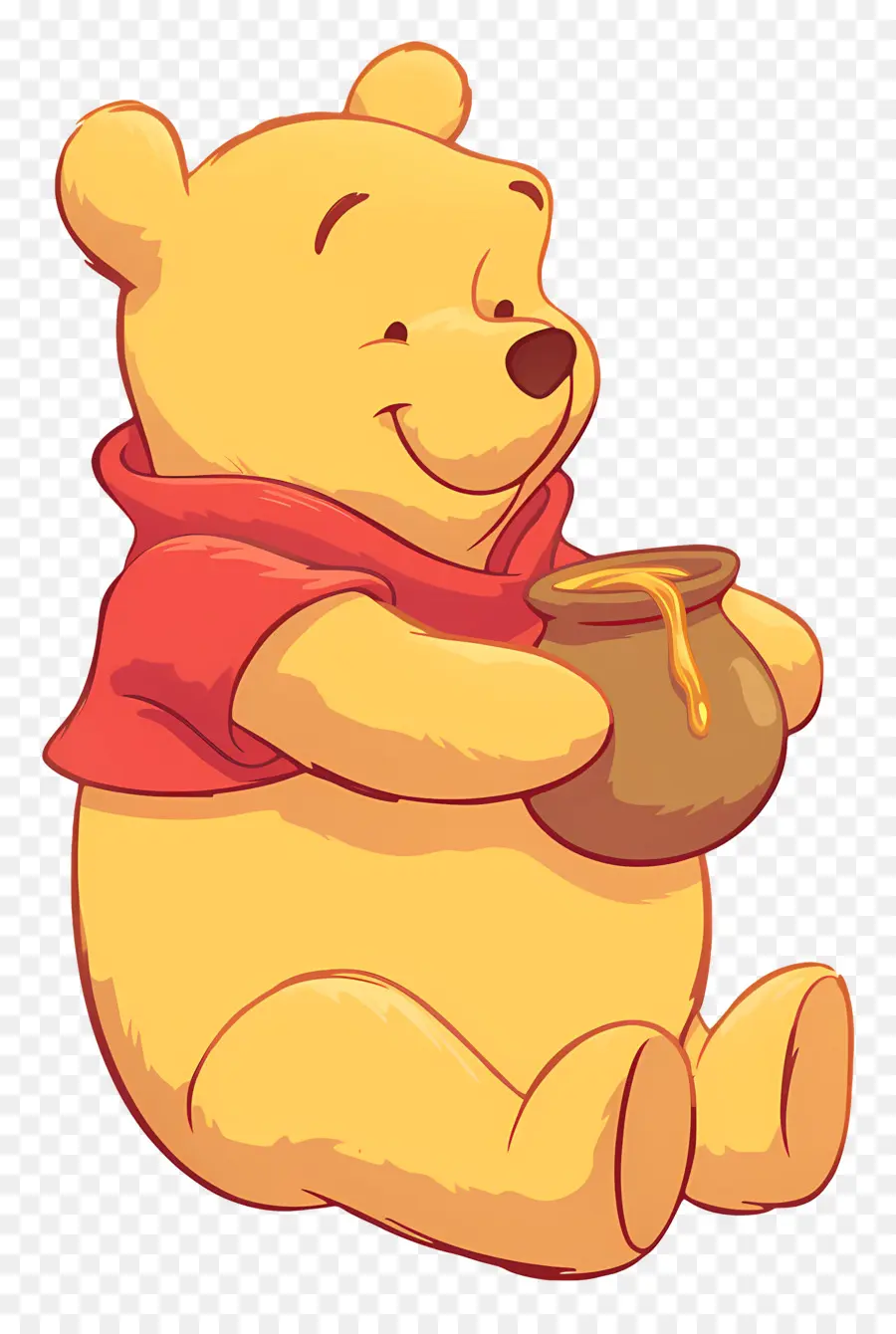 Ursinho Pooh，Urso Amarelo Com Mel PNG