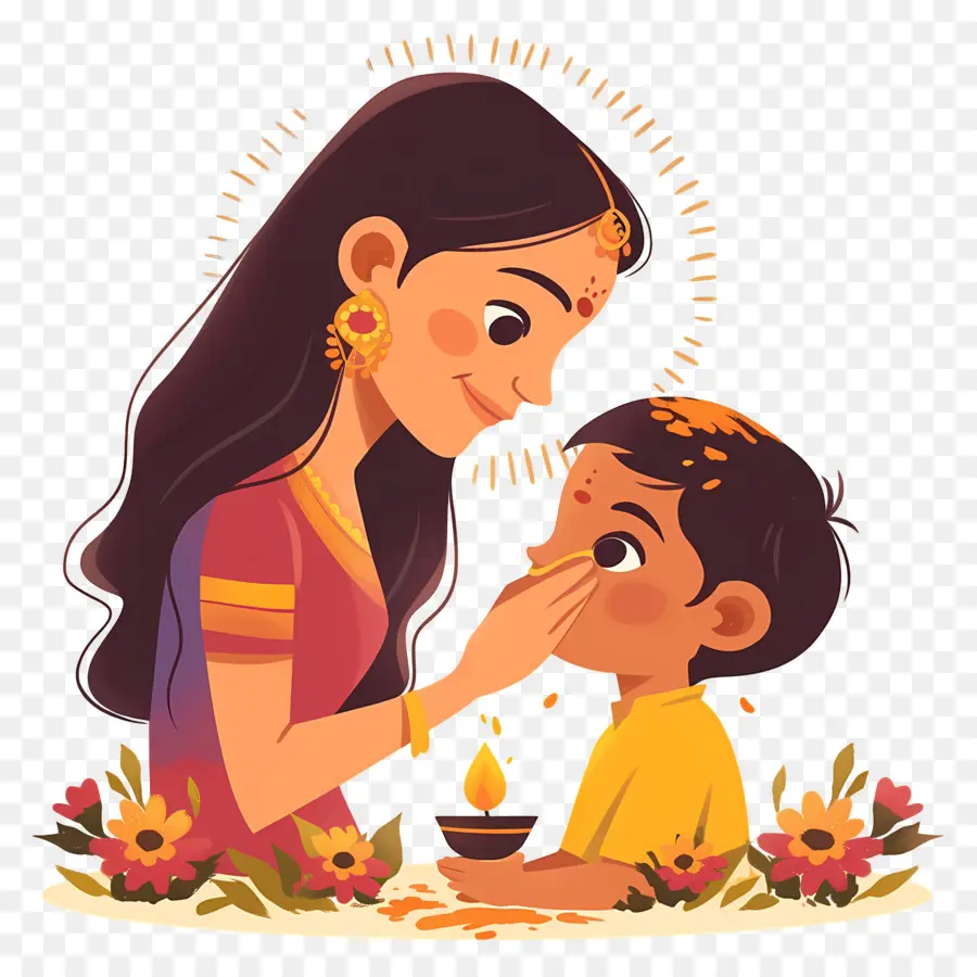 Bhai Dooj，Mãe E Filho PNG