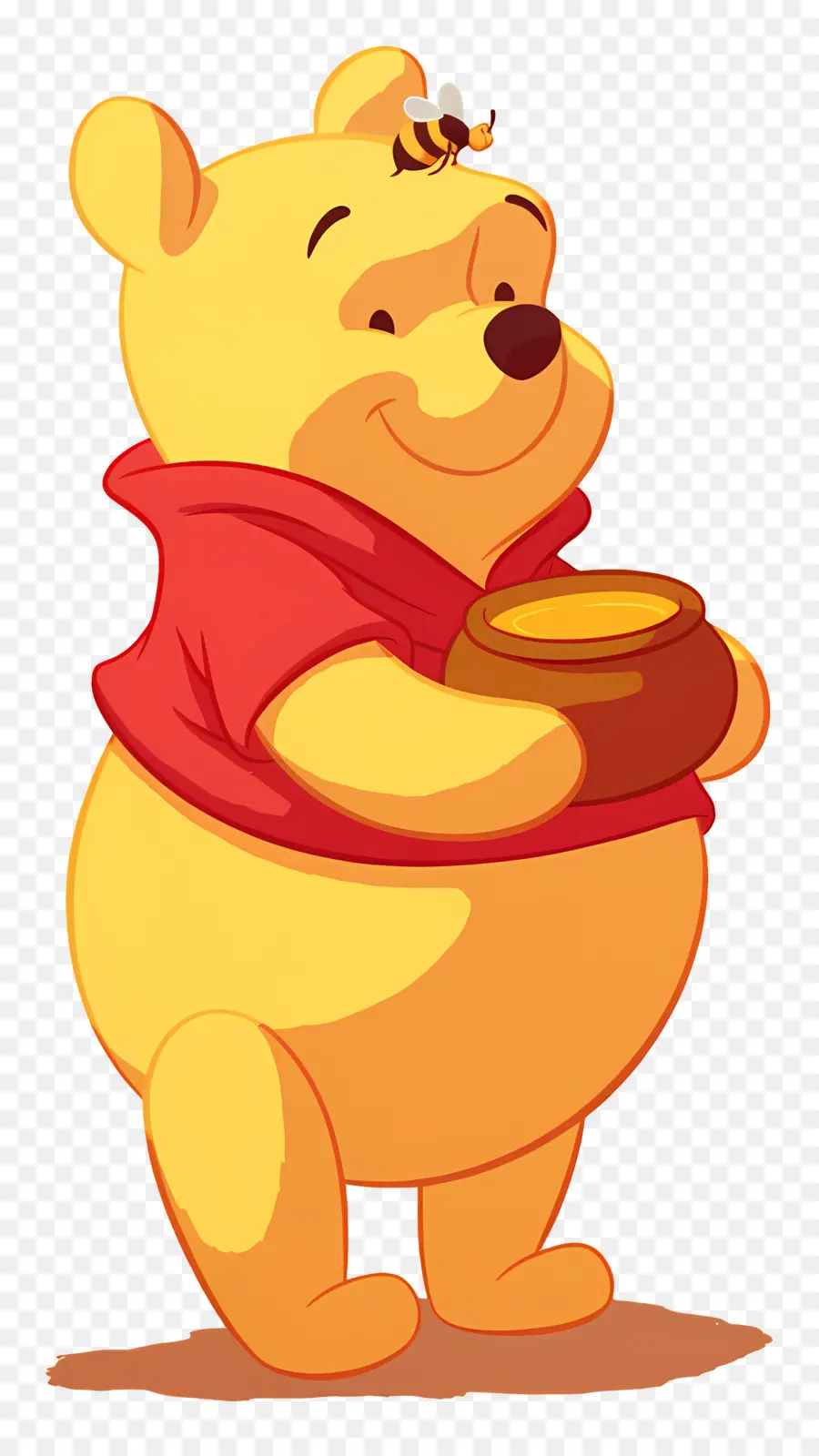 Ursinho Pooh，Urso Amarelo Com Mel PNG