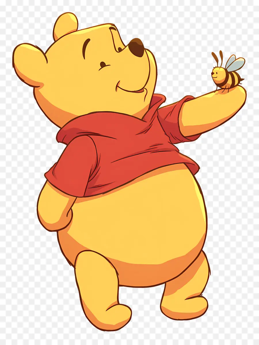 Ursinho Pooh，Urso Com Abelha PNG