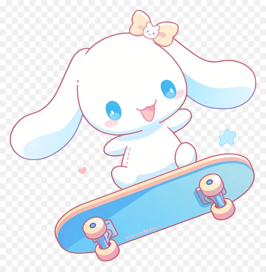 Cinnamoroll Fofo，Personagem Fofo No Skate PNG