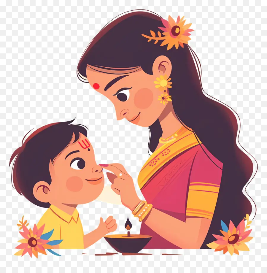 Bhai Dooj，Mulher E Criança PNG