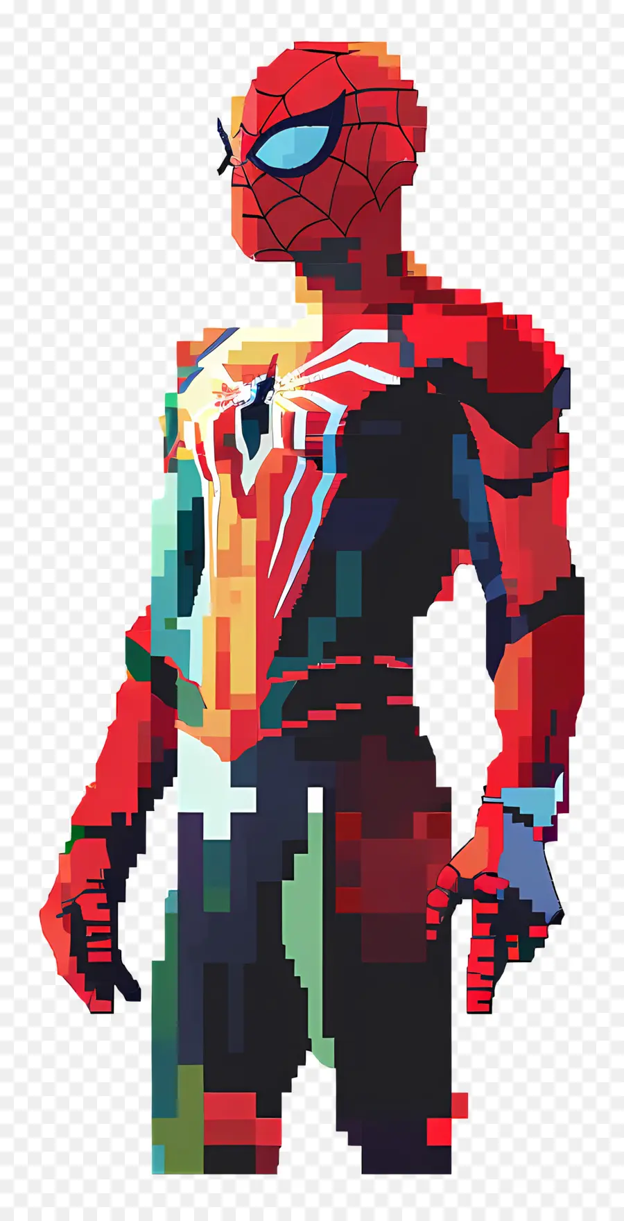 Homem Aranha Pixel，Super Herói PNG