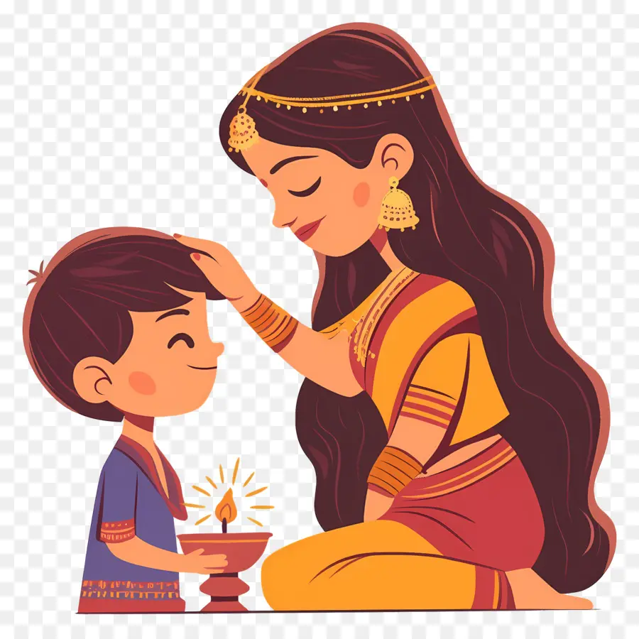 Bhai Dooj，Mulher E Criança PNG