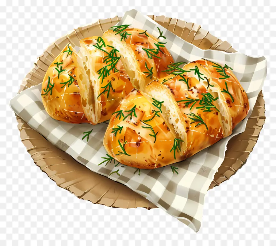 Pão De Alho，Pão De Ervas PNG