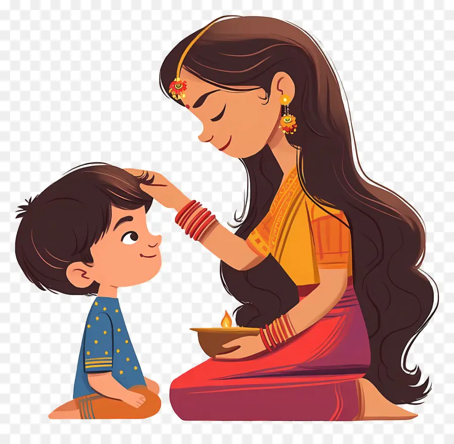 Bhai Dooj，Mãe E Filho PNG