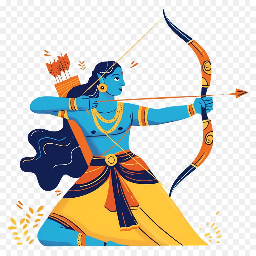 Dussehra，Arqueiro Com Arco PNG