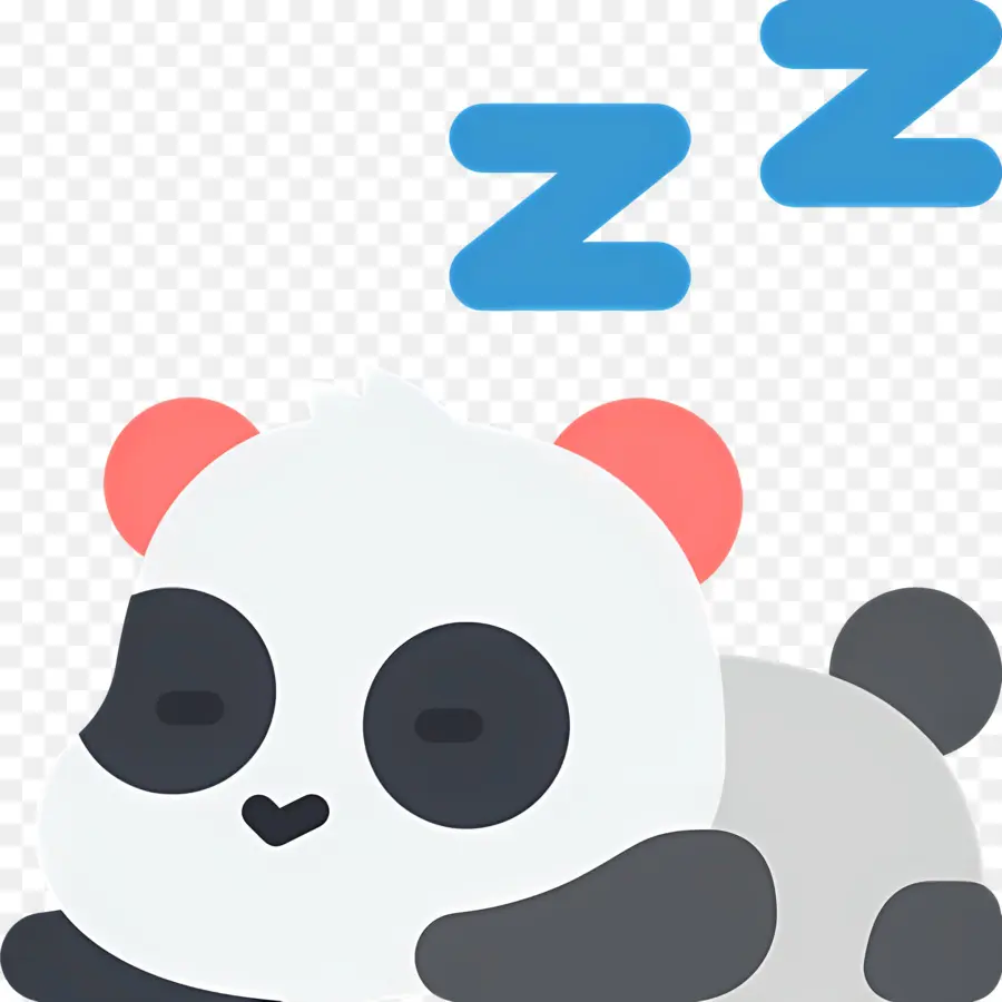 Durma Zzz，Panda Adormecido PNG