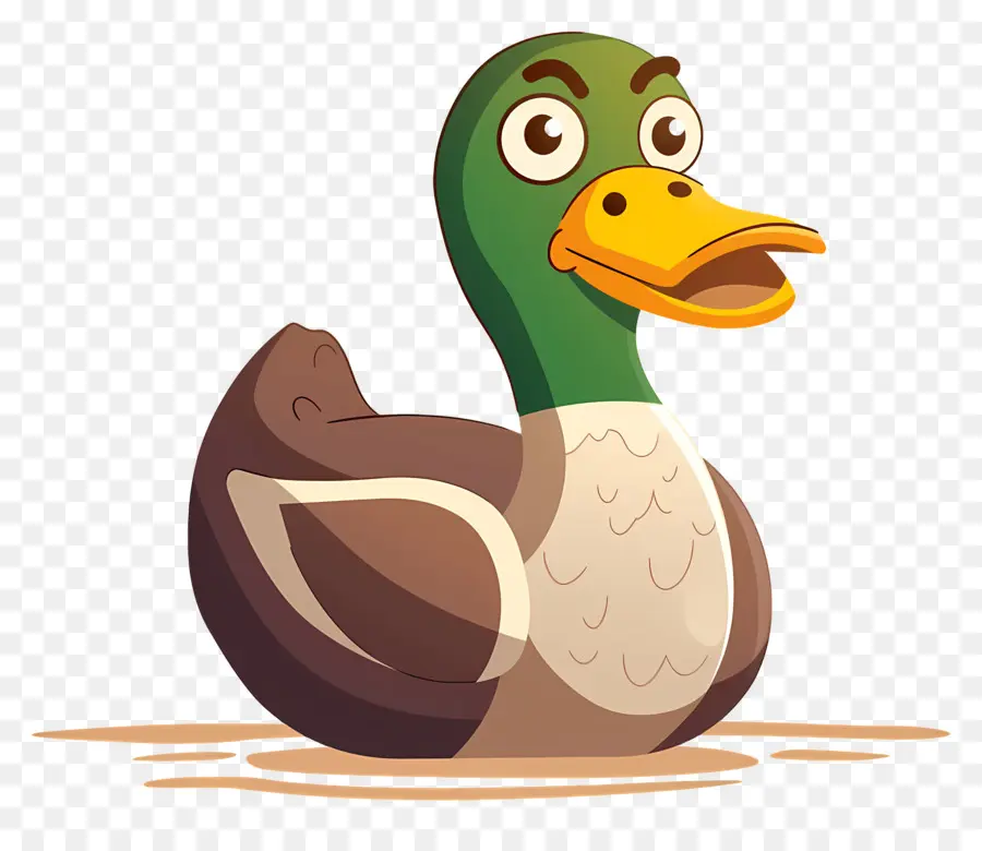 Desenho De Pato，Pato Na água PNG