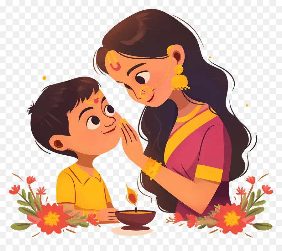 Bhai Dooj，Mãe E Filho PNG