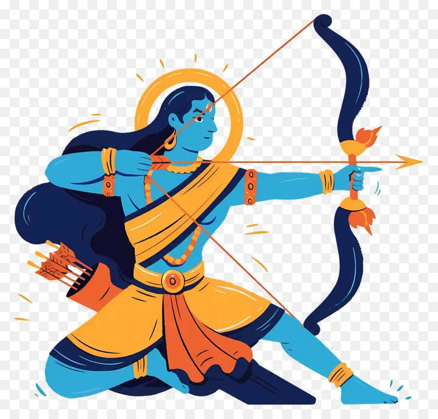 Dussehra，Arqueiro Com Arco PNG