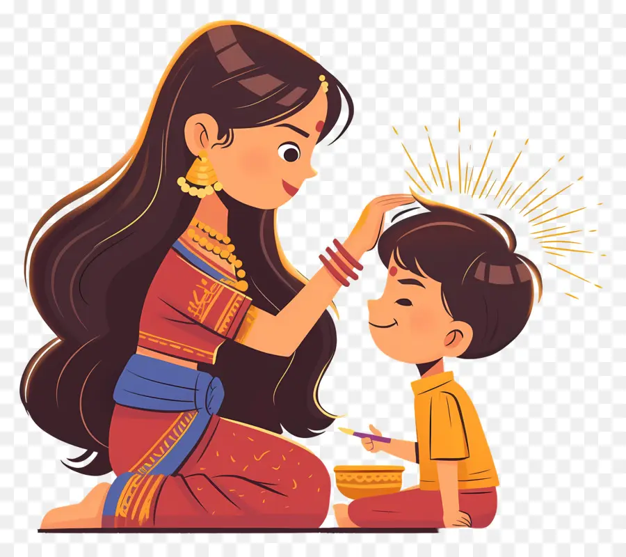 Bhai Dooj，Mãe E Filho PNG