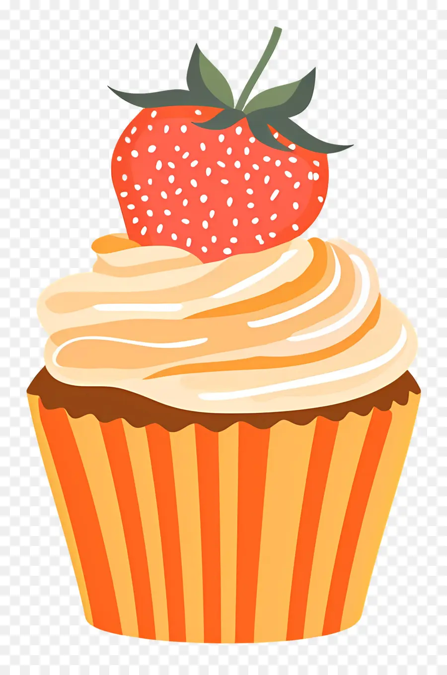 Bolinho Fofo，Cupcake Com Morango PNG