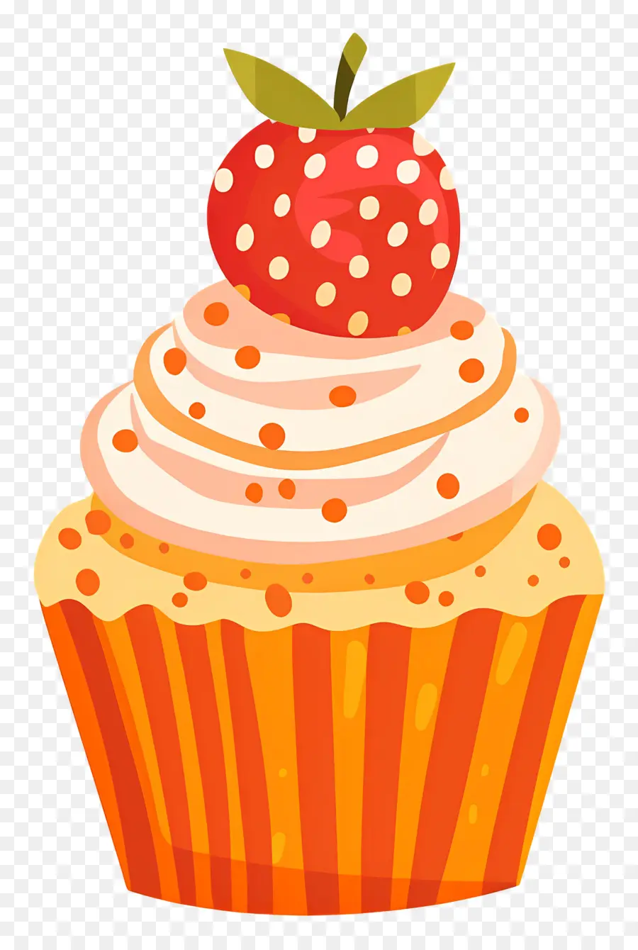 Bolinho Fofo，Cupcake Com Morango PNG