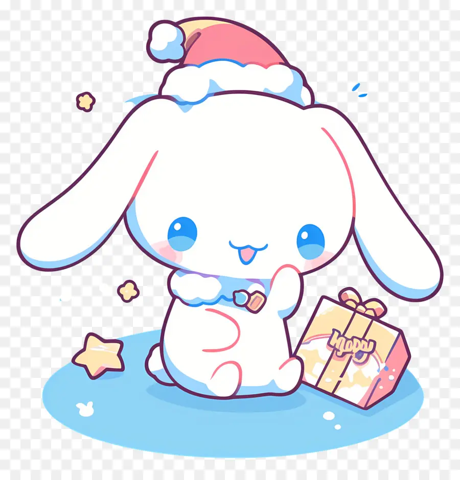 Cinnamoroll Fofo，Coelhinho Fofo Com Presente PNG