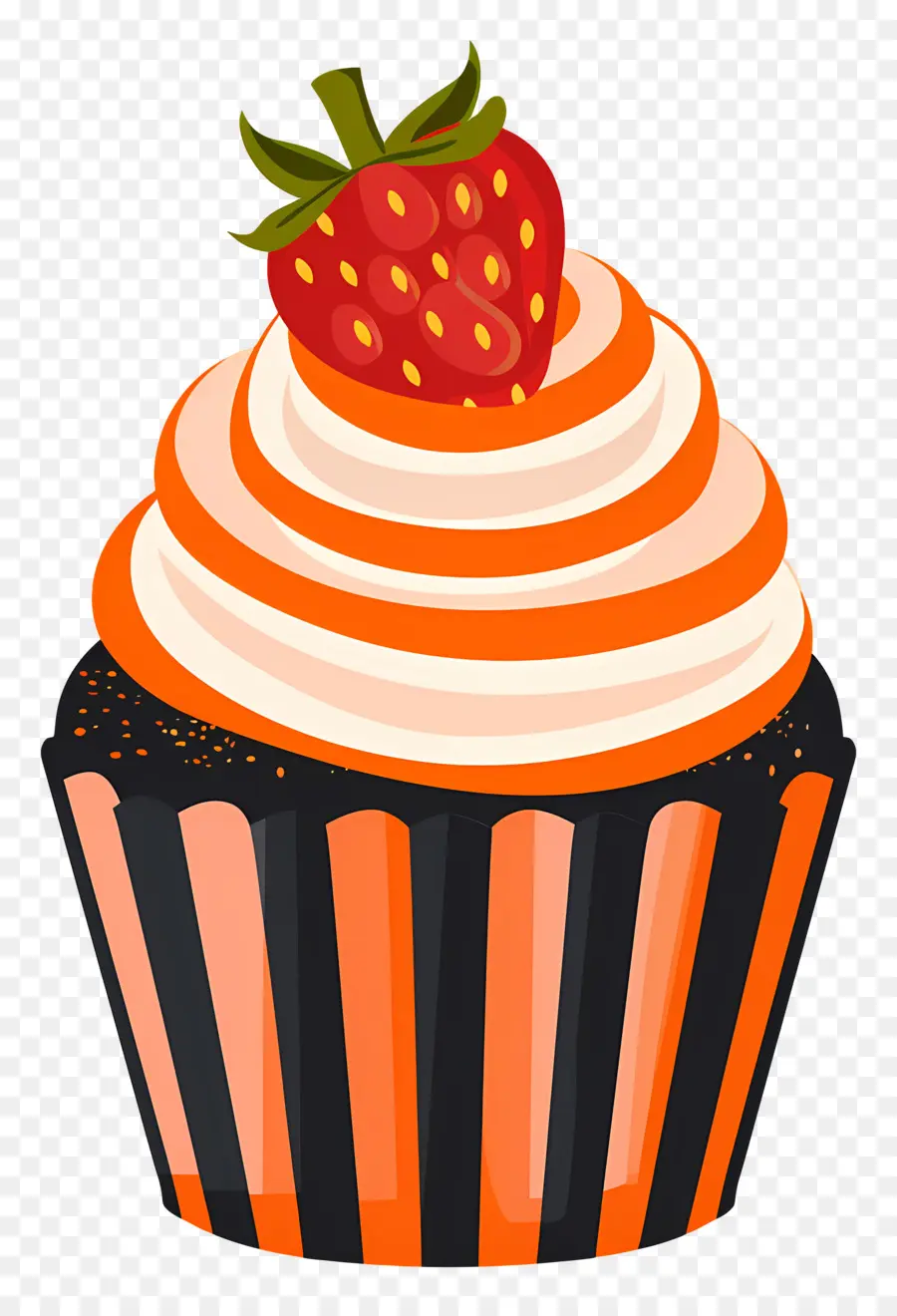 Bolinho Fofo，Cupcake Com Morango PNG