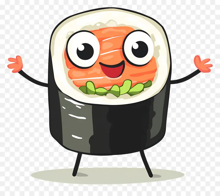 Sushi Fofo，Rolo De Sushi Fofo PNG