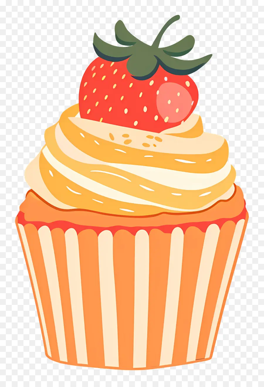 Bolinho Fofo，Cupcake Com Morango PNG