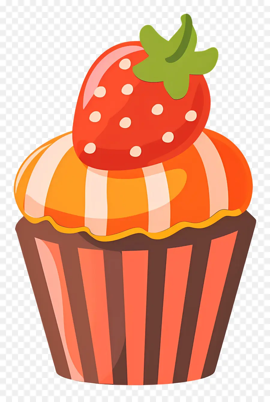 Bolinho Fofo，Cupcake Com Morango PNG