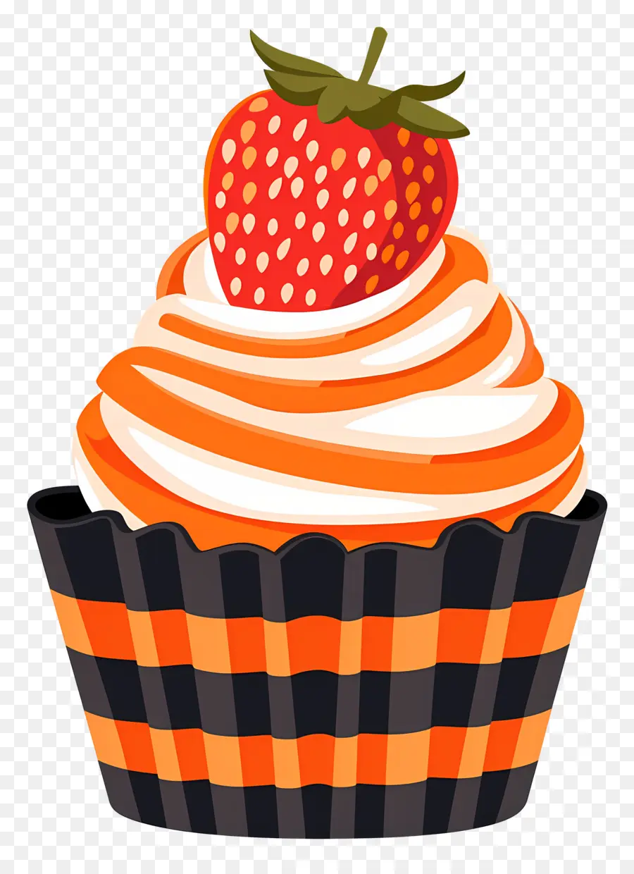 Bolinho Fofo，Cupcake Com Morango PNG