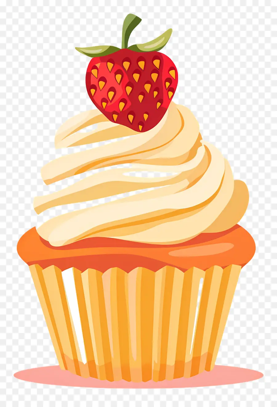 Bolinho Fofo，Cupcake Com Morango PNG