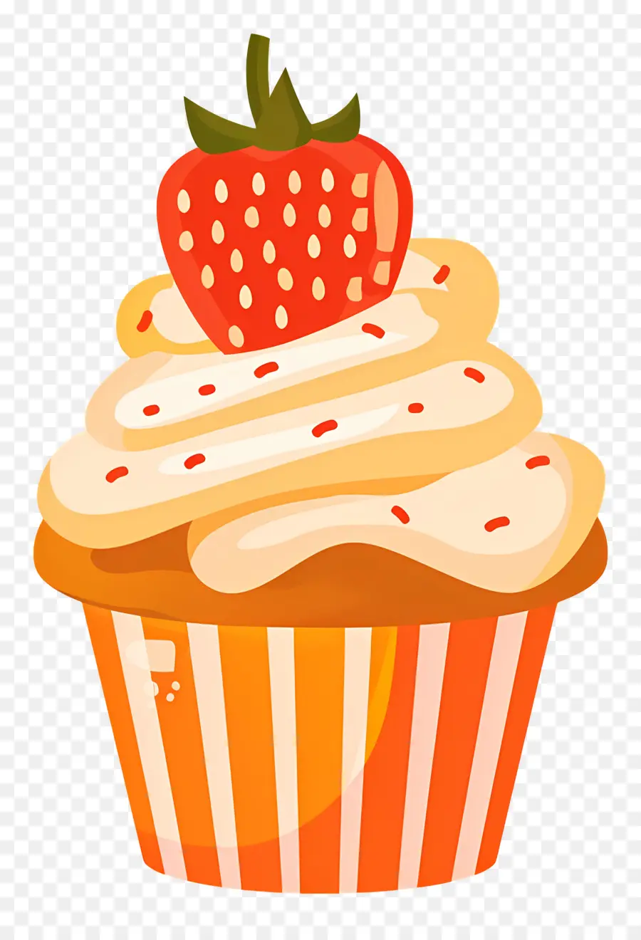 Bolinho Fofo，Cupcake Com Morango PNG