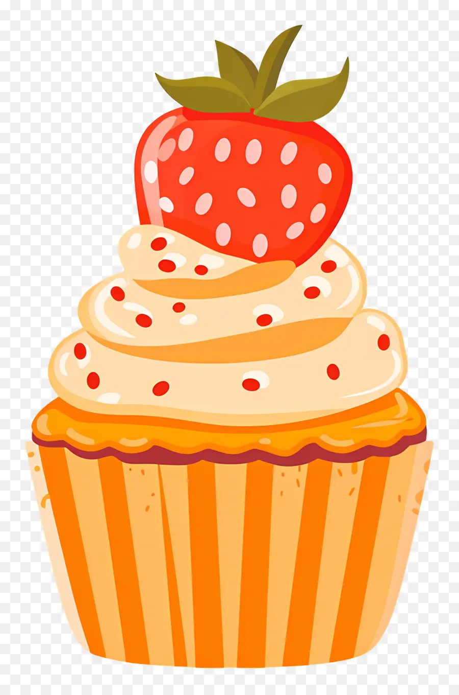 Bolinho Fofo，Cupcake Com Morango PNG