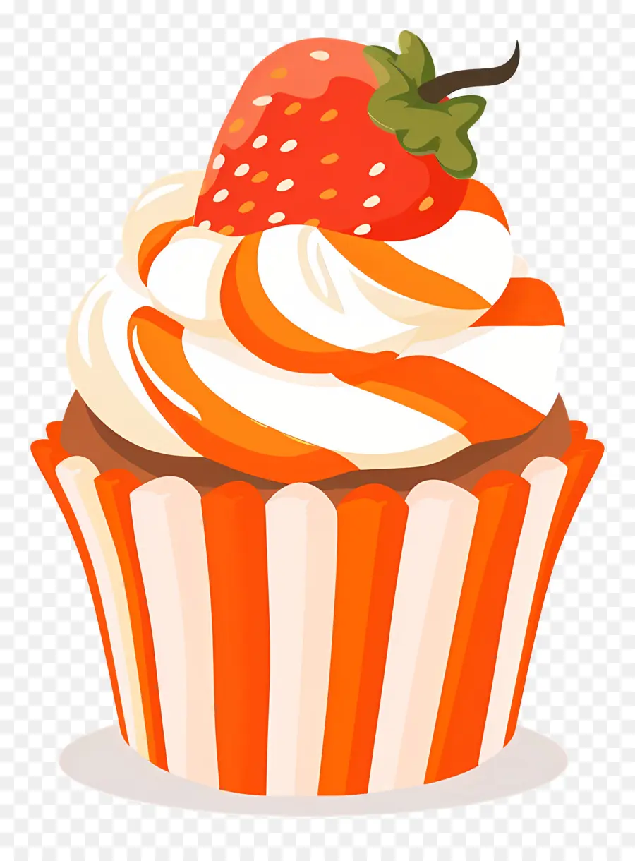 Bolinho Fofo，Cupcake Com Morango PNG