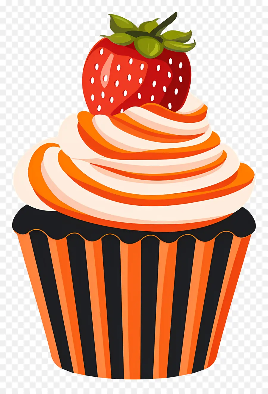 Bolinho Fofo，Cupcake Com Morango PNG