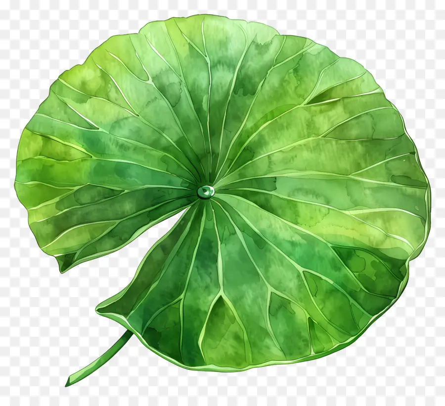 Folha De Lótus，Folha De Lótus Verde PNG