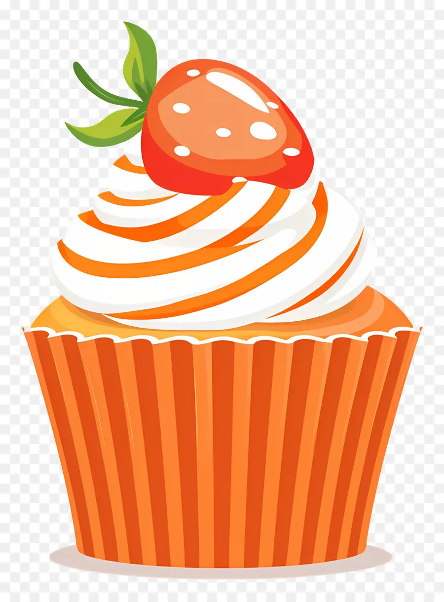 Bolinho Fofo，Cupcake Com Morango PNG