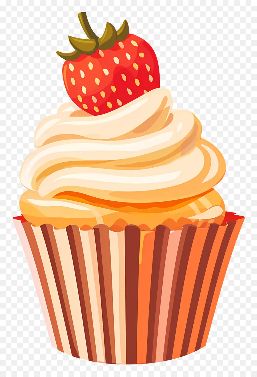 Bolinho Fofo，Cupcake Com Morango PNG