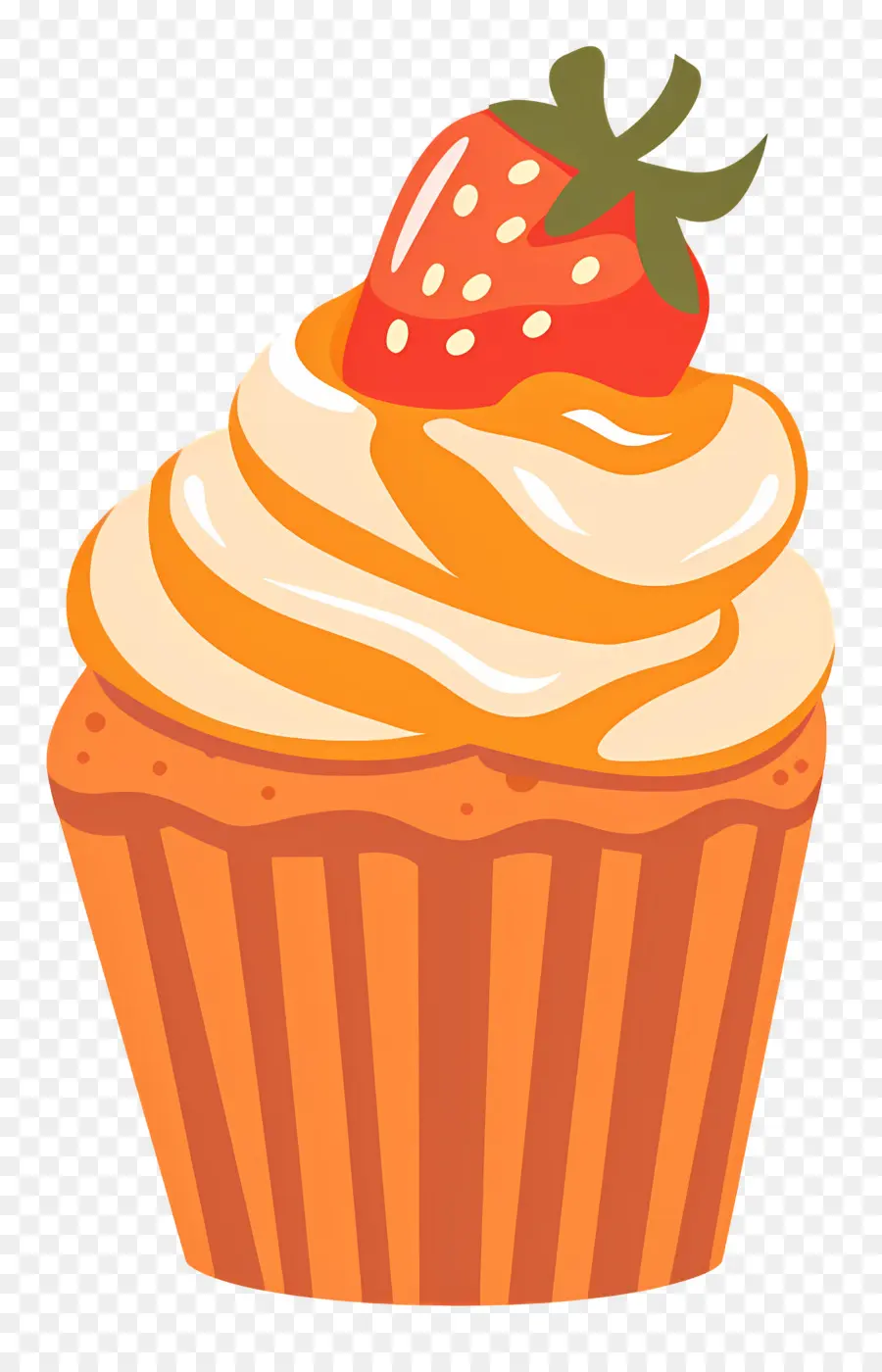 Bolinho Fofo，Cupcake Com Morango PNG