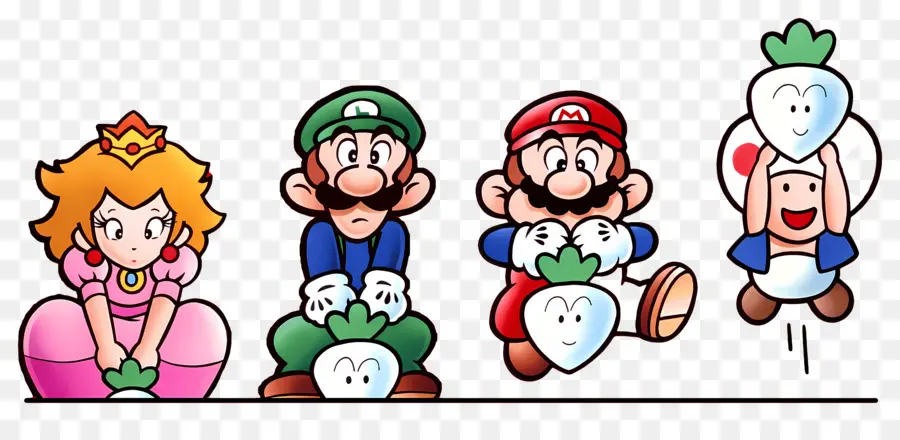 Super Mário，Personagens Com Vegetais PNG