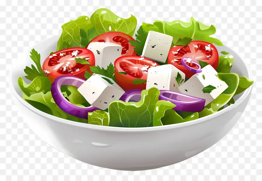 Salada De Desenho Animado，Salada Grega PNG